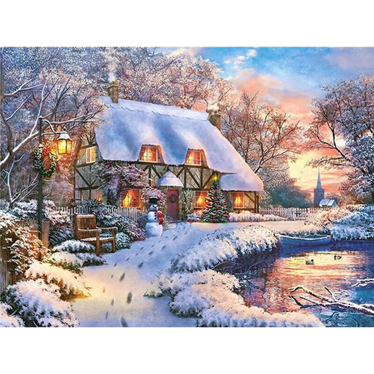 Sunflowergb - 5D Christmas Diamond Painting Kits 12 x 16 inch G59 for Adults diy Full Drill Art Blue Daisy Bathtub Picture, Diamond Art Rhinestone
