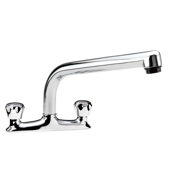 Knob Handle Deck Mounted Sink Mixer with Spout