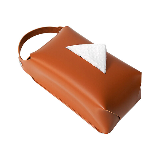 Sunflowergb - 1 x Car Hanging Tissue Cover, Modern pu Leather Tissue Box Cover, Rectangular Towel Holder for Car, Kitchen, Bathroom, Bedroom, Home,