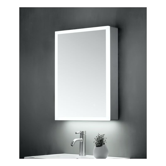 Keenware KBM-102 LED Bathroom Mirror Cabinet With Shaver Socket; 700x500mm