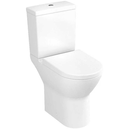 S50 Comfort Height Open Back Close Coupled Toilet Push Button Cistern - Soft Close Seat - Vitra