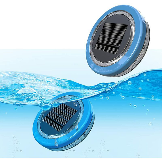 2 Solar LED Light Submersible Lighting IP68 Underwater Lights Multi-color Bath Lights Waterproof pool light with light sensor for Aquarium Bathtub