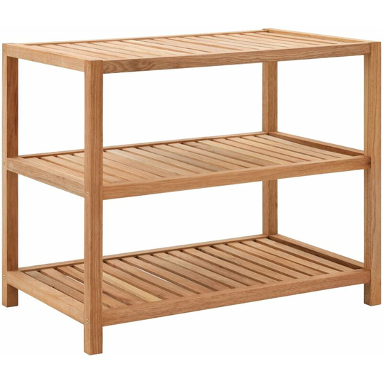 Asupermall - Bathroom Shelf Solid Walnut Wood 65x40x55 cm