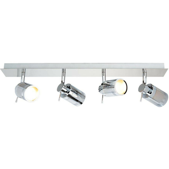 SPA - Scorpius 4 Light Bar Bathroom Spotlight - Chrome - Chrome