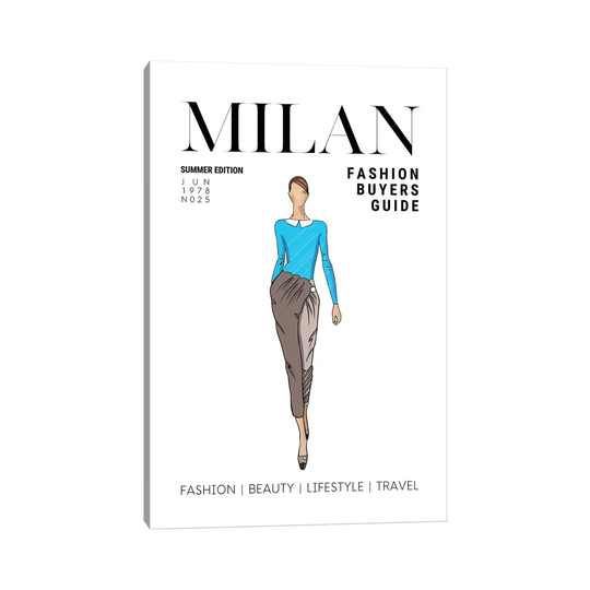 Milan Italian Fashion by Design Harvest - Wrapped Canvas Advertisement