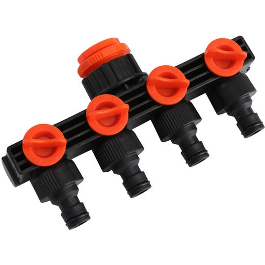 4 Way Garden Hose Splitters Faucet Diverter Tap Hose Connector Hose Pipe Splitter 4 Way Water Distributor for Outdoor Faucet Sprinkler Drip