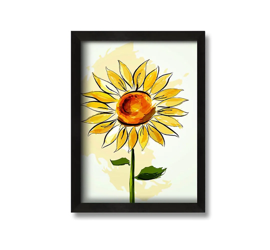 Sunflower Beauty - Picture Frame Painting on Canvas