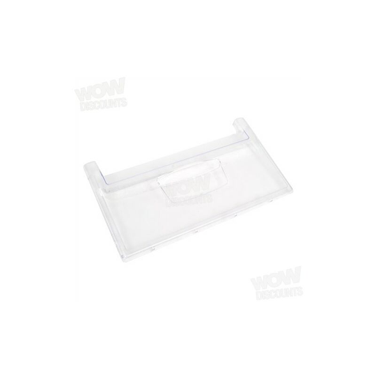 Indesit Fridge Freezer Drawer Plastic Front Cover Panel Handle (430mm x 240mm) - Clear