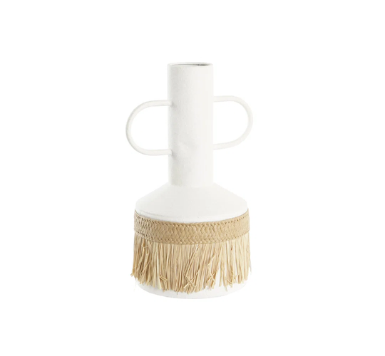White Metal Table Vase