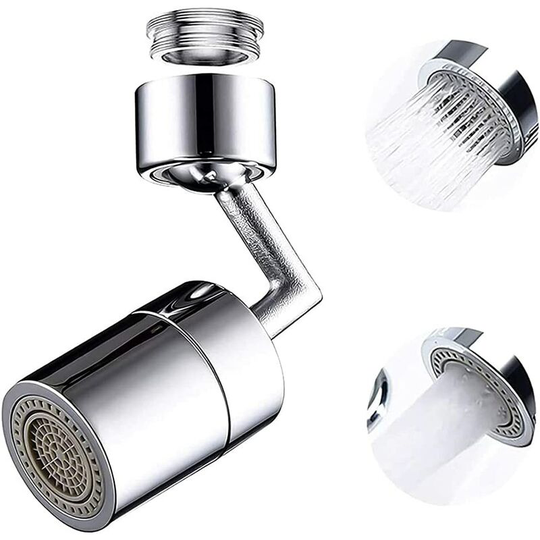 Betterlife Universal Anti-Splash Faucet Filter, 720° Rotating Spray Head Made of Durable Copper and abs, Anti-Splash, Oxygen Enriched Foam,1pcs
