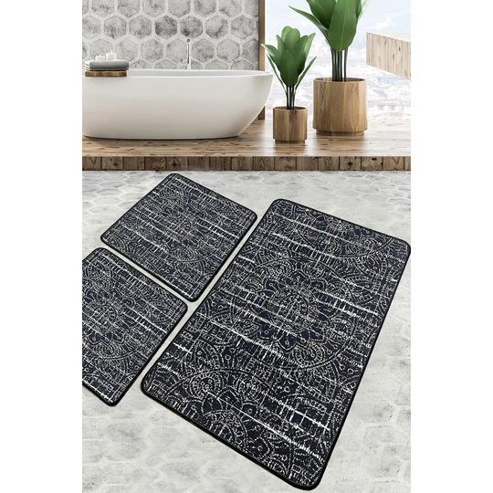 Lingenfelter 3 Piece Rectangle Bath Rug Set