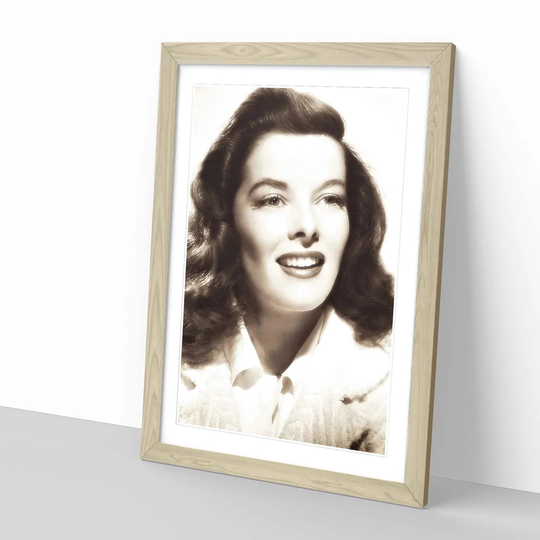 'Katherine Hepburn Sepia' Framed Photographic Print