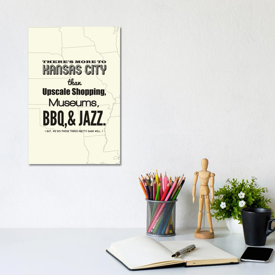 There's More To Kansas City - Light by Benton Park Prints - Wrapped Canvas Graphic Art
