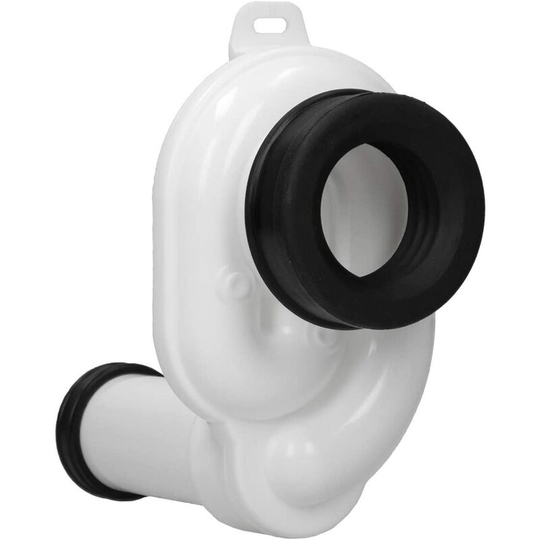 Betterlife Horizontal Urinal Suction Siphon - 50mm DN40 / 50 - White - Made of pe Plastic - Chemical and Thermal Resistance - Temperature up to