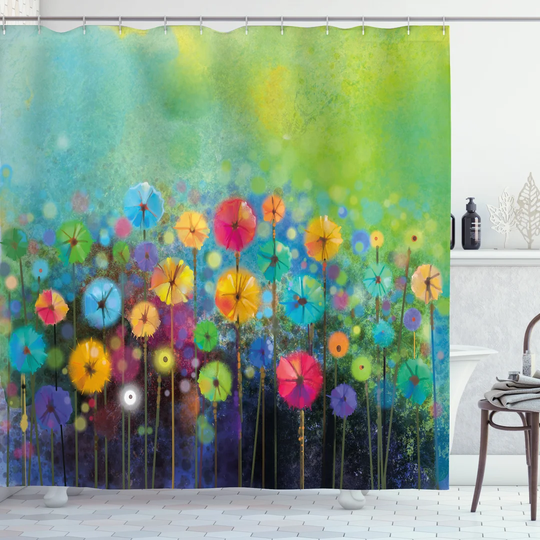 Boinotre 13 Piece Polyester Shower Curtain Set