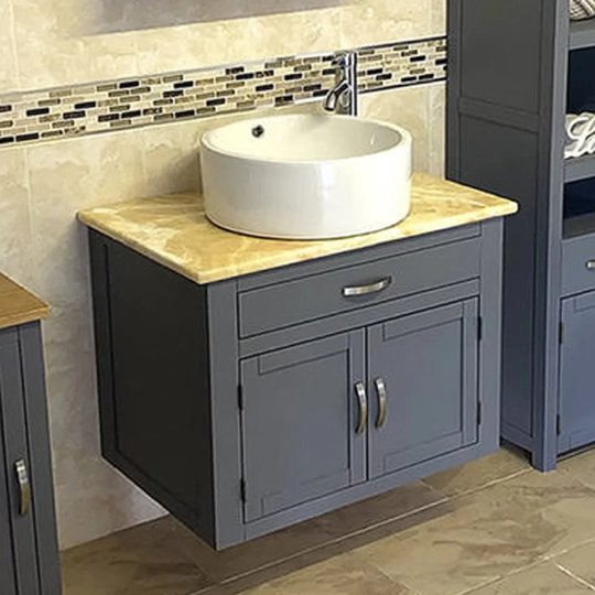 Brackley Solid Oak 750mm Wall Hung Single Vanity Unit