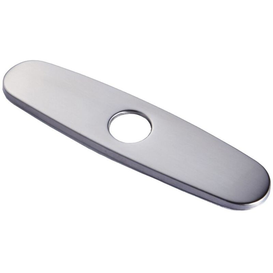 Pepte - Brushed Nickel Long Ellipse Deck Hole Cover Plate Bathroom Kitchen Sink Faucet