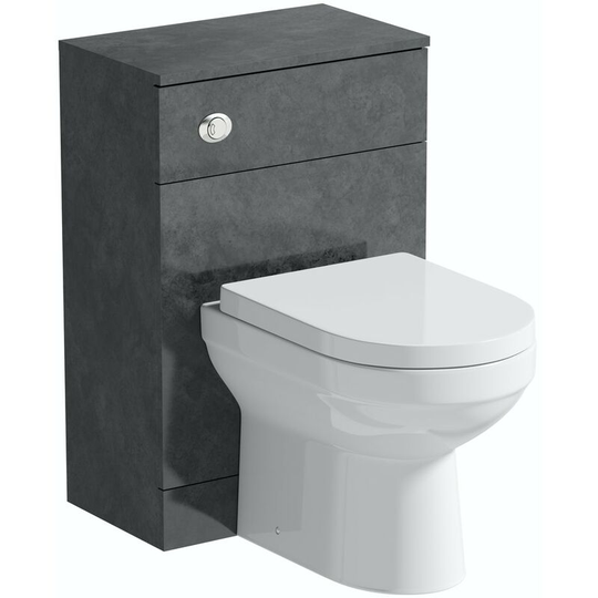 Kemp back to wall unit and Balance toilet with soft close seat - Grey - Orchard