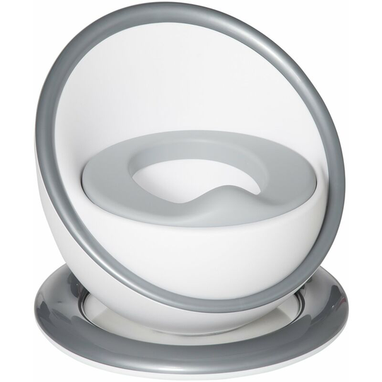 HOMCOM Kids Potty Baby Toilet Seat w/ Removable Pot, Splash Guard - White - White
