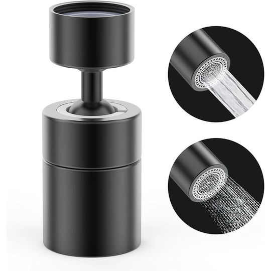 360° Swivel Aerator Faucet 2 Modes Adjustable Kitchen Faucet Solid Brass Rotating Switch Foaming Shower Filter Adapter Saver For Toilet Bathroom