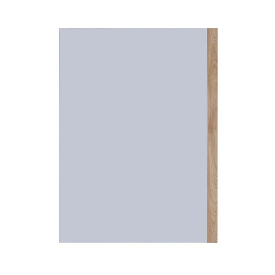 Oxley - Modern 700mm x 500mm Wall Hung Bathroom Mirror with Dark Oak Frame - Milano