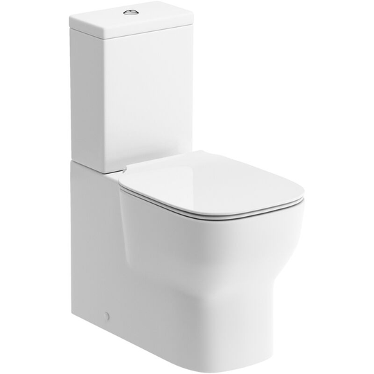 Signature - Achilles Close Coupled Back To Wall Toilet with Push Button Cistern - Soft Close Seat