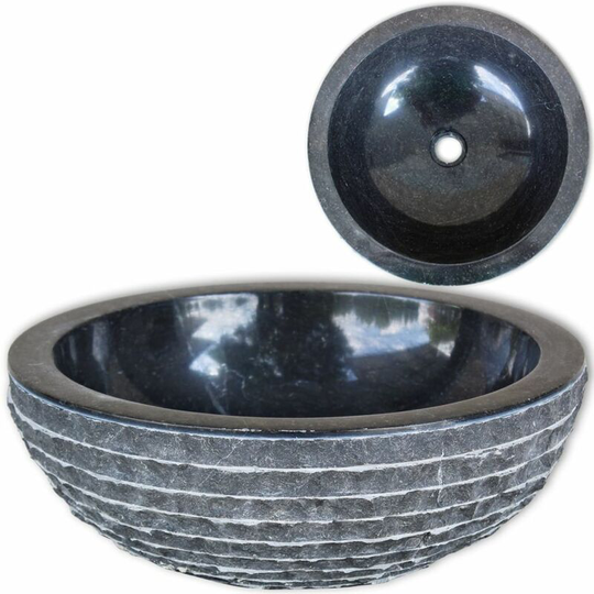 Basin Marble 40 cm Black VDTD09361 - Topdeal