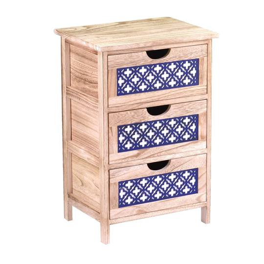 Swenson 3 Drawer Bedside Table