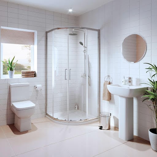 Amelie Bathroom Suite with Luxura Quadrant Enclosure - 900mm