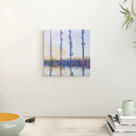 'Four Trees' by Claude Monet Painting Print