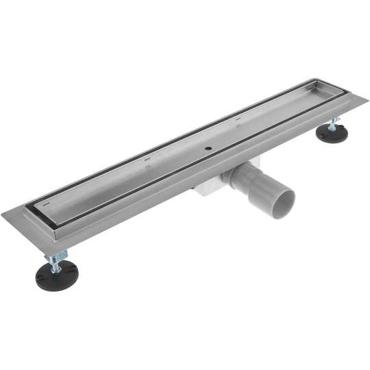 Shower drain linear channel 70x7 cm stainless for tile insert - Primematik