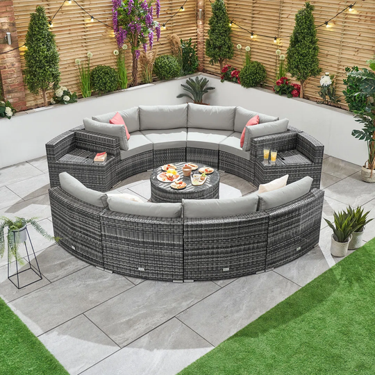 Kensington Curved Corner Sofa Set - 2A - Brown