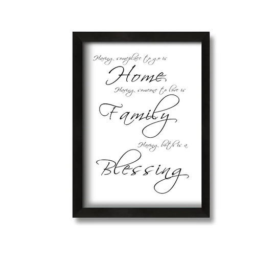 Having Someplace to Go Is Home - Picture Frame Typography on Canvas