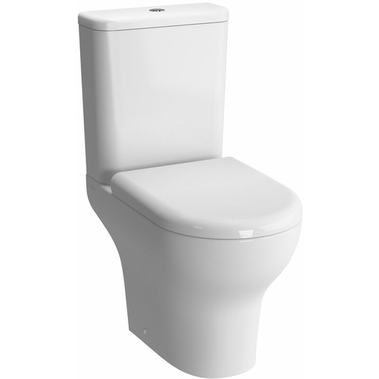 Zentrum Close Coupled ob Toilet Push Button Cistern - Quick Release Soft Close Seat - Vitra