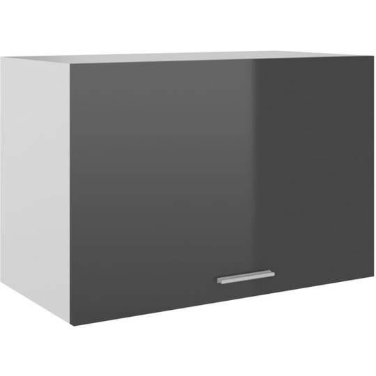 Hanging Cabinet High Gloss Grey 60x31x40 cm Chipboard