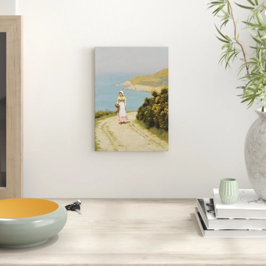 'Coastal Path' by Edmund Leighton Printing Print