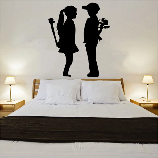 Banksy Boy Meets Girl Wall Sticker