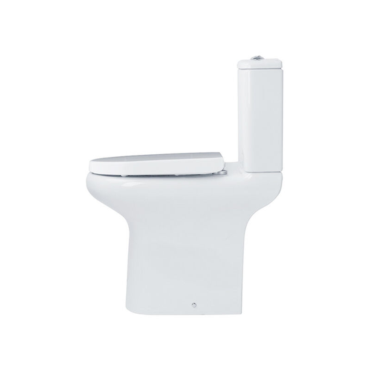 Duchy Lily Rimless Comfort Close Coupled Toilet with Push Button Cistern - Soft Close Seat