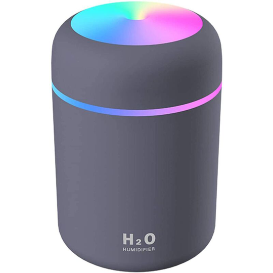 Cool mini humidifier, USB personal desktop humidifier for car, office, bedroom, etc. Auto shut-off, 2 fog modes, super quiet. (1 black piece)