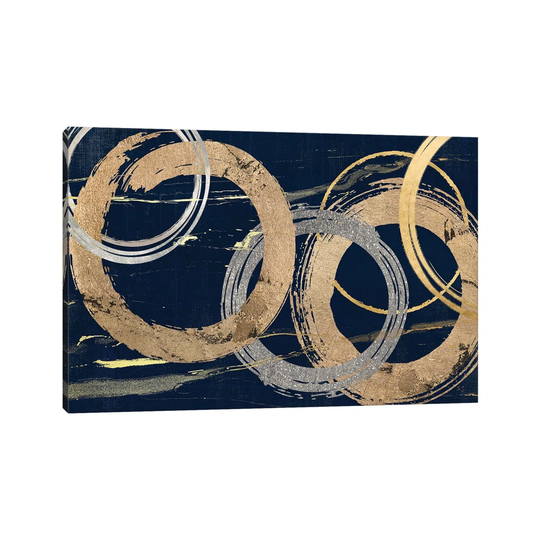Gold & Silver Atmosphere I by Susan Jill - Wrapped Canvas Gallery-Wrapped Canvas Giclée