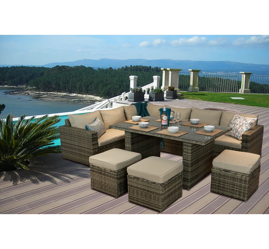 Nails 9 Seater Rattan Sofa Set