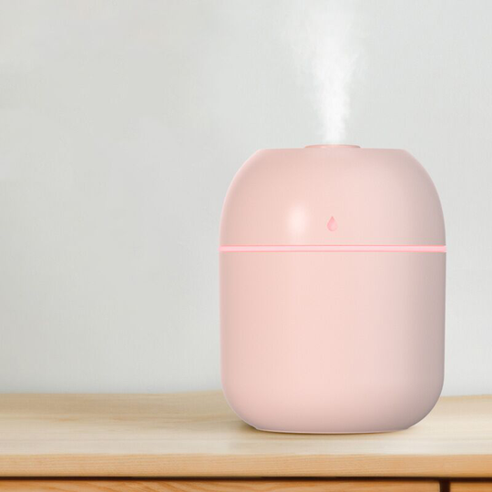 Water drop mini humidifier household mute bedroom office desk car small dormitory water replenishment vaporizer cute (Nordic flour)