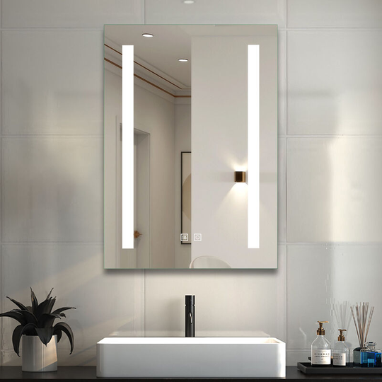 Bathroom Mirror with led Lights Illuminated Dual Touch Control Wall Mounted-500x700mm