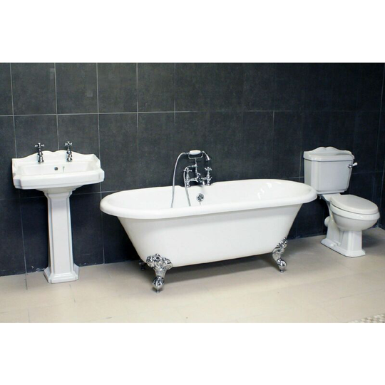 Traditional Bathroom Suite Carlton Edwardian Classic Freestanding Roll Top Bath