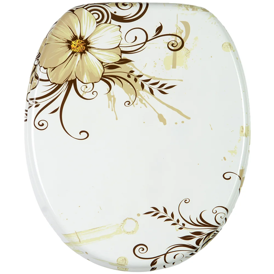 Flower Soft Close Elongated Toilet Seat