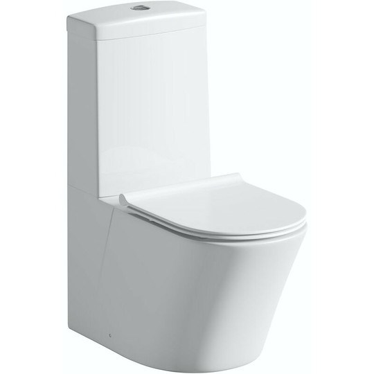 Mode - Tate close coupled toilet with slim soft close seat - White