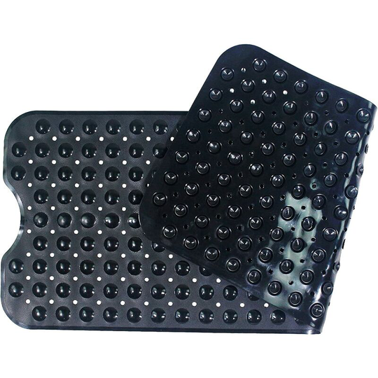Perlerare - Bath Mat Large Non-Slip Bath Mat and Shower Mat Extra Long Bathroom Rugs 40 x 16 Inches (Black)
