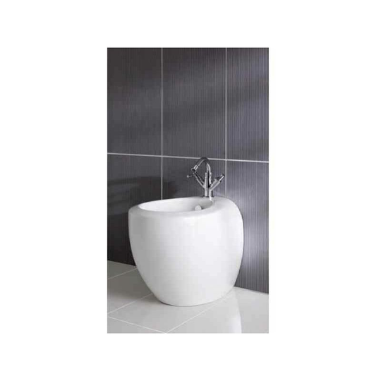 Perlita Back To Wall Bidet - 365mm Wide - 1 Tap Hole - White - 95.003 - White - Eastbrook