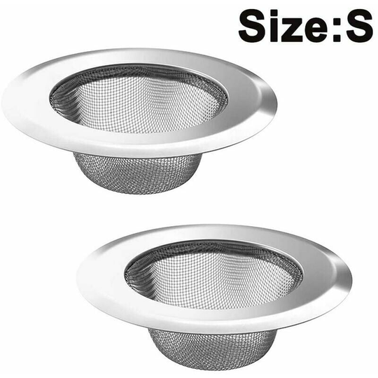 Package of 2 kitchen sink straps, stainless steel drain filter, cover of anti-clipping sink drains for kitchen sinks