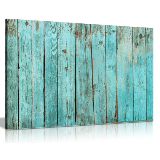 Rustic Wooden Plank Country House - Wrapped Canvas Photograph